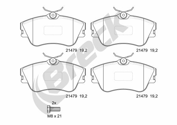 Set placute frana,frana disc 21479 00 703 00 BRECK